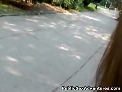 a youthful angel took off and fuck on the street